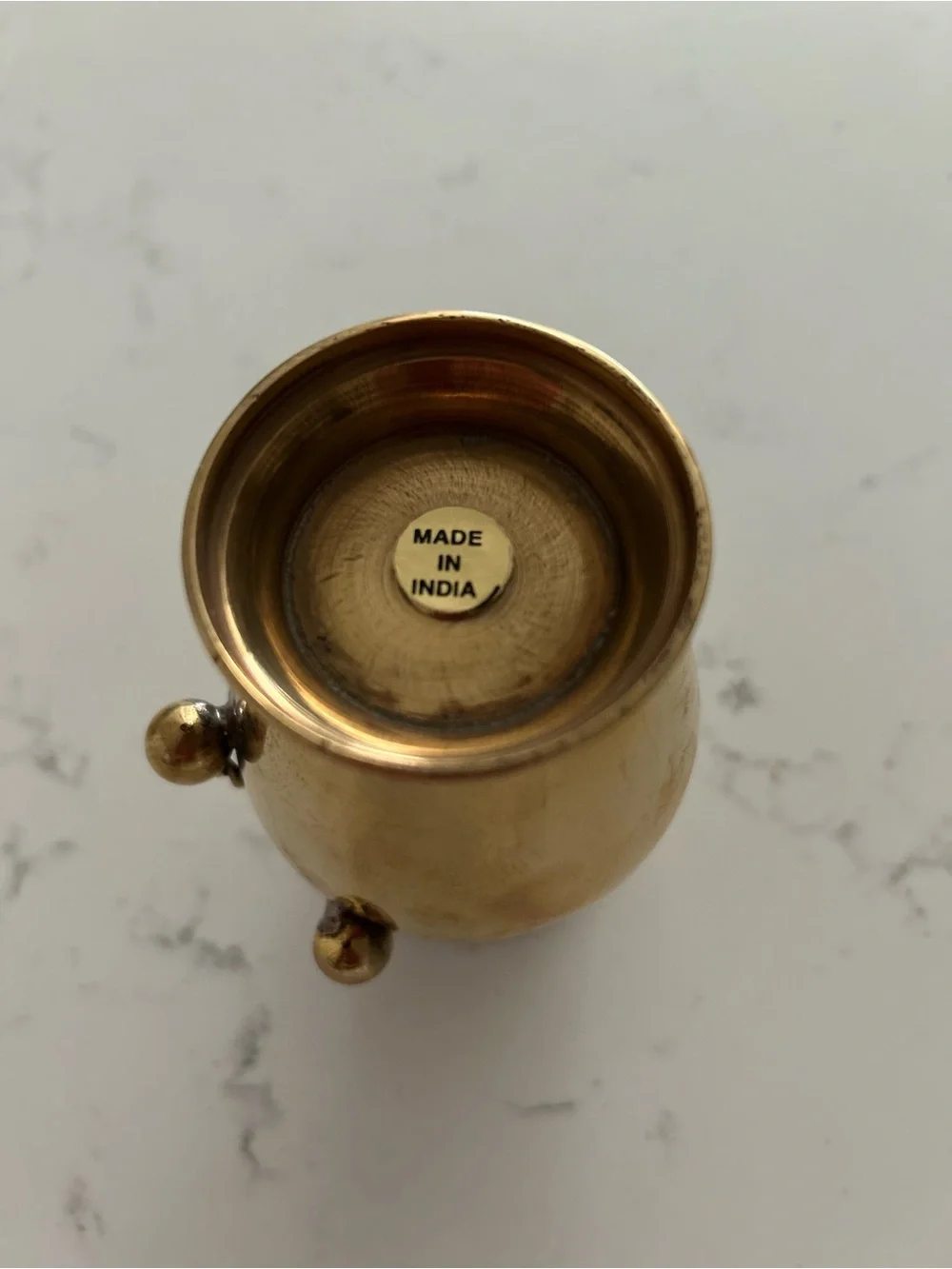 Small Solid Brass Urn Pitcher Vase